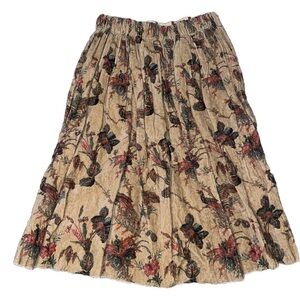Uma Wang Gancio Velvet Floral Midi Skirt, Size M